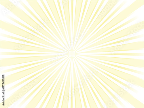 うっすらと放射するシンプルな集中線背景_黄色