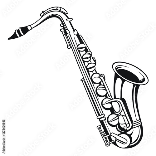 saxophone vector image