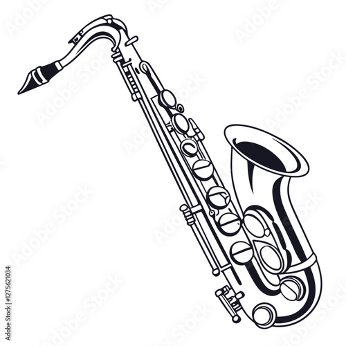 saxophone vector image