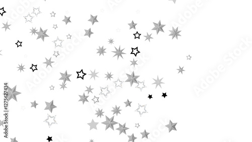 Silver Stars on Black Background