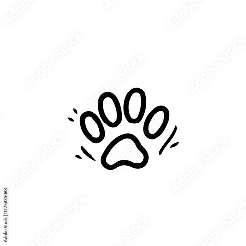 Cat Paw Print Vector Icon