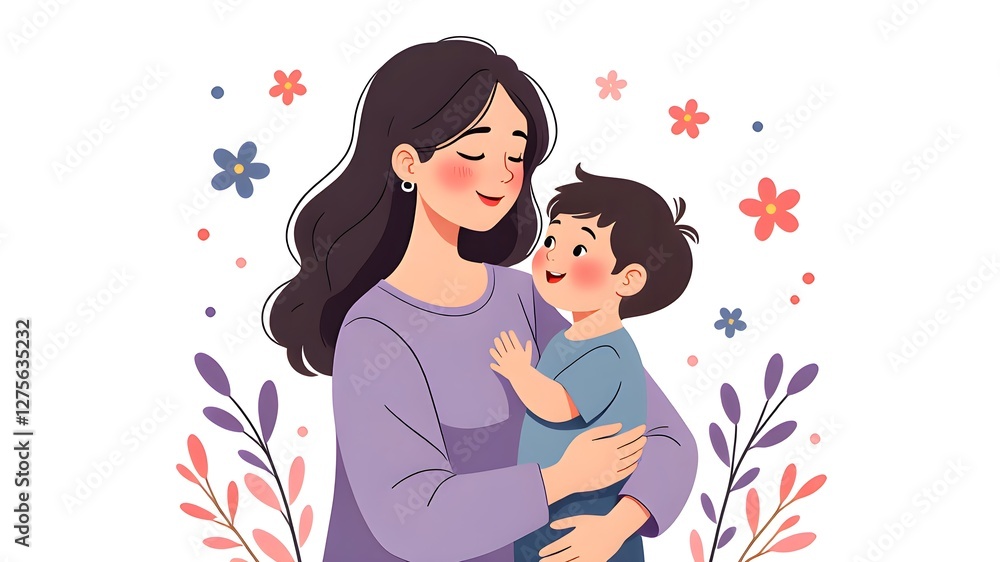 A warm moment of parent-child time A warm moment of parent-child time