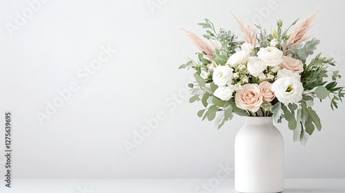 Wallpaper Mural Elegant floral arrangement in white vase with soft pastel colors Torontodigital.ca