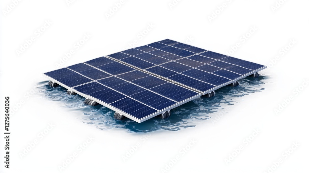 Innovative Solar Panel Installation on Clear Water Surface
