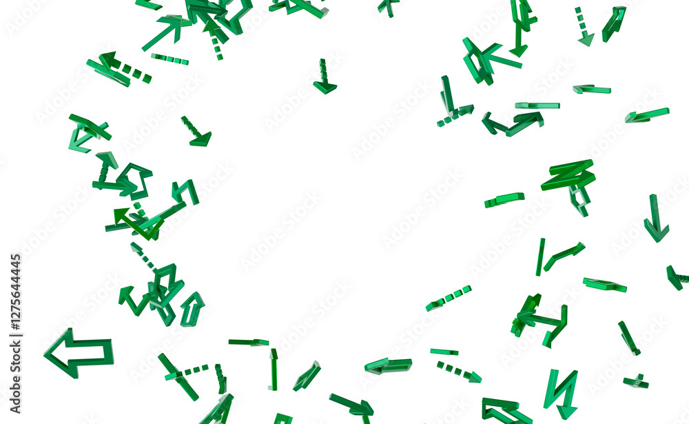 Fototapeta premium Green Arrows Abstract Background