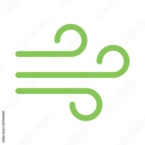 wind sign symbol vector glyph color icon	