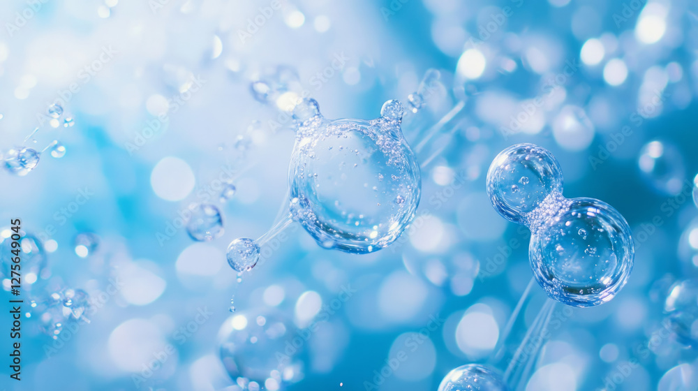 This abstract blue bubbles background with a soft bokeh effect creates a dreamy glowing texture, perfect for artistic modern designs. AI generative This abstract blue bubbles background with a soft bokeh effect creates a dreamy glowing texture, perfect for artistic modern designs. AI generative