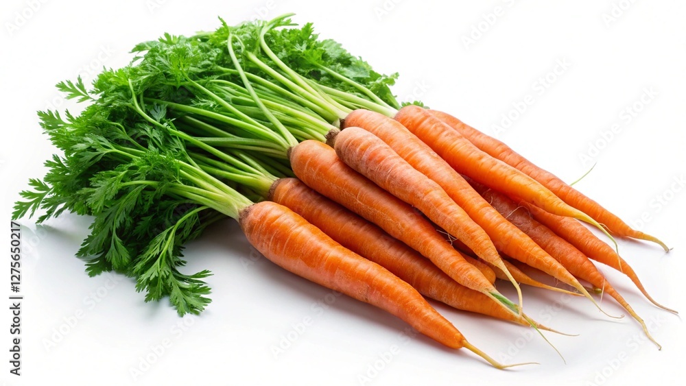 bunch of carrots on a white background bunch of carrots on a white background