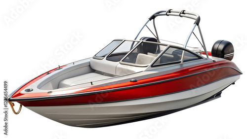  jet boat isolated on transparent white background, clipping path