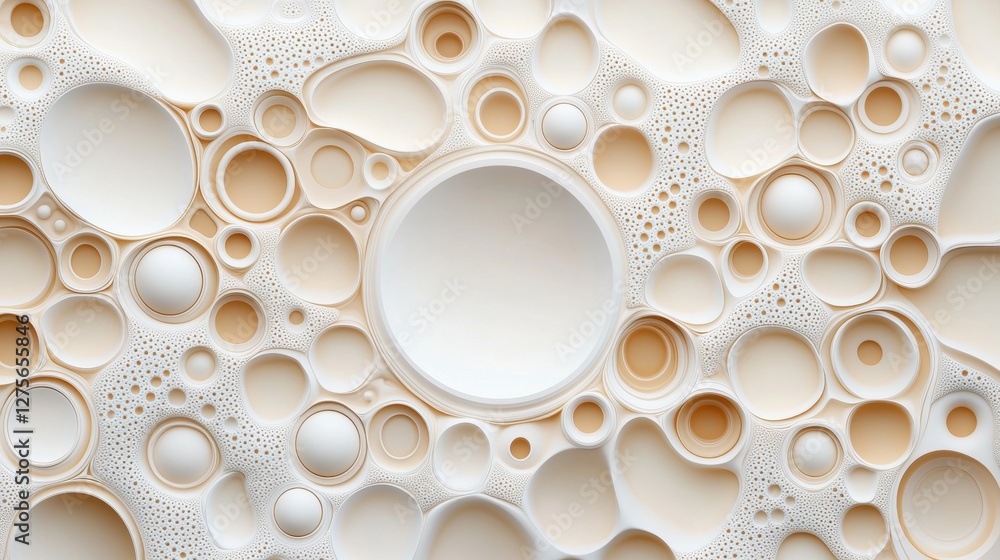 Top-Down View of Organic Shapes Creating Intricate Patterns and Textures on Smooth Surface Top-Down View of Organic Shapes Creating Intricate Patterns and Textures on Smooth Surface
