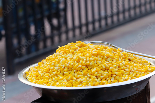 corn in a bowl  street Food  near India Gate  photo