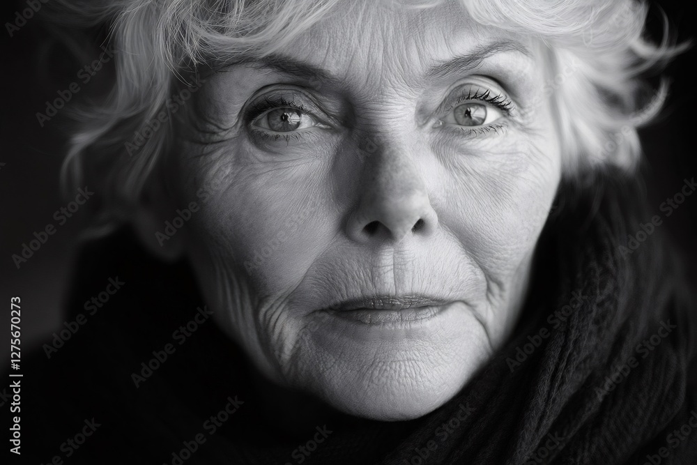 Fototapeta premium Close up portrait of a senior woman conveying wisdom and experience