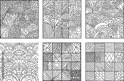 Geometric Harmony: A Black and White Pattern
