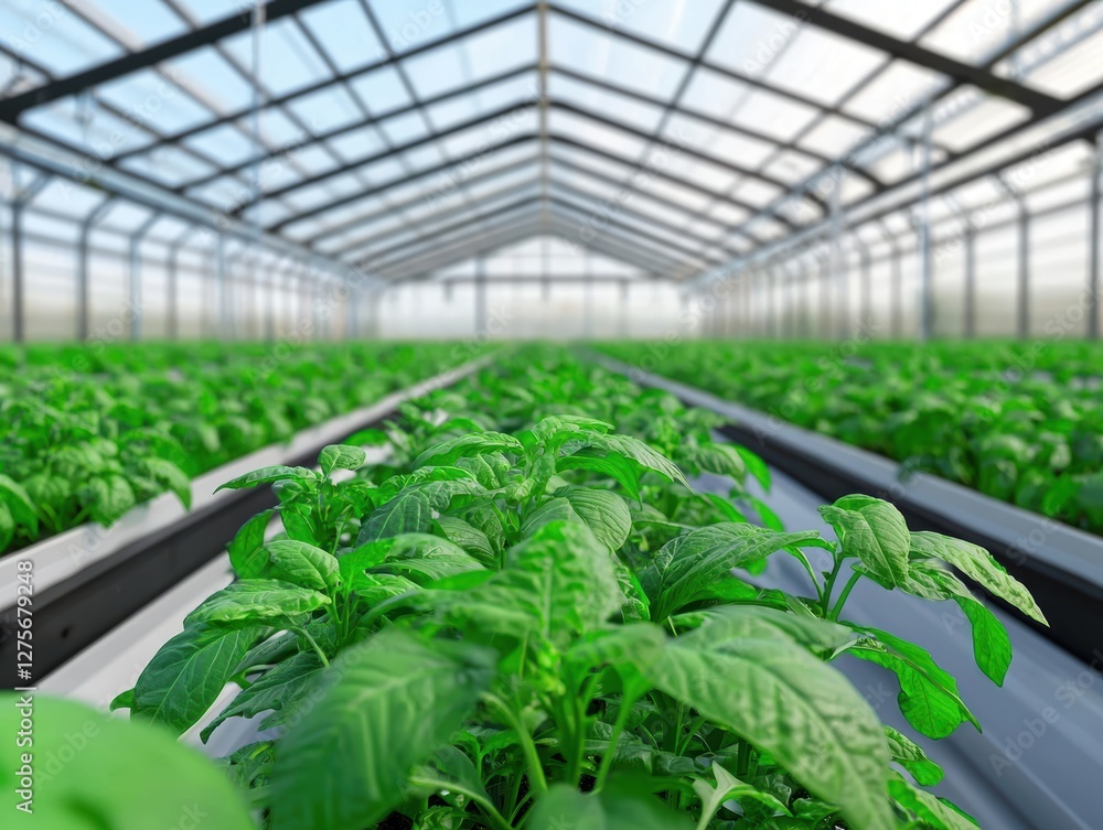 AI-powered smart greenhouses, futuristic self-regulating food production for sustainable urban areas AI-powered smart greenhouses, futuristic self-regulating food production for sustainable urban areas