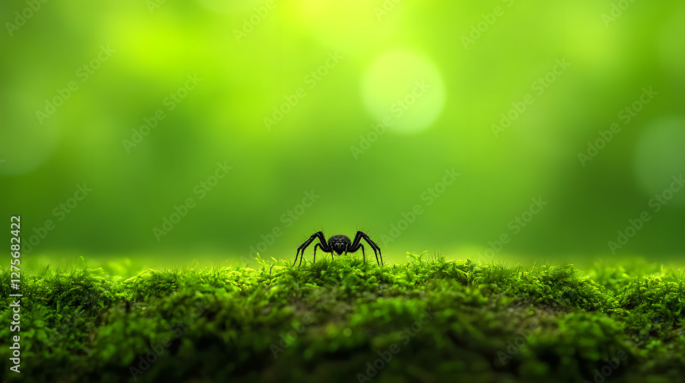 Spider with Fungal Growth in Eerie Forest Setting, Soft Focus
Spider with Fungal Growth in Eerie Forest Setting, Soft Focus