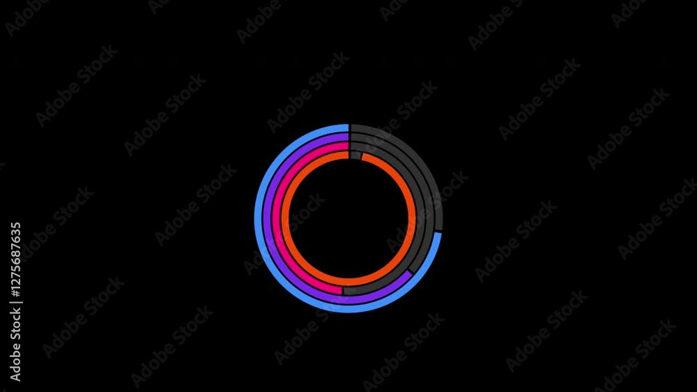 Infographic loop animation for financial business digital bar graph chart concept with alpha channel Infographic loop animation for financial business digital bar graph chart concept with alpha channel