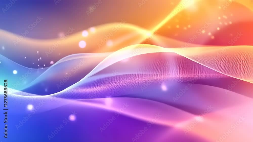 Soft, flowing abstract waves with vibrant colors and sparkles. Soft, flowing abstract waves with vibrant colors and sparkles.