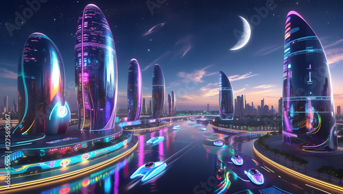 london skyline at night