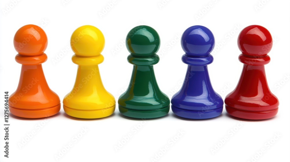Playful networking game pieces in bold clay style creative workspace digital art white background engaging concept Playful networking game pieces in bold clay style creative workspace digital art white background engaging concept