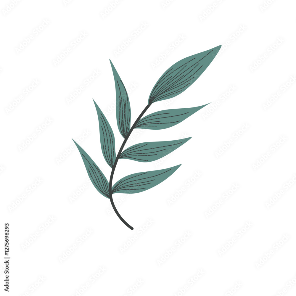 Obraz premium Handdrawn Leaf Illustration