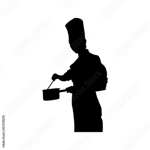 Chef Cooking Silhouette