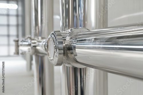 Precision temperature gauge for industrial applications, including water heaters and steam boilers, with isolated tubes or piping on a white background and additional copy space