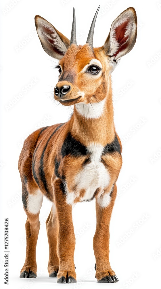 Playful young antelope in studio setting animal photography creative environment close-up view wildlife concept Playful young antelope in studio setting animal photography creative environment close-up view wildlife concept