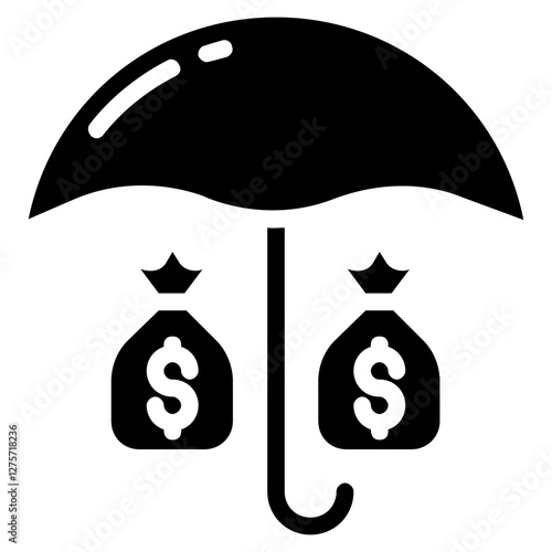 funds protection vector glyph icon