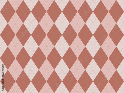 Elegant blush pink and terracotta argyle pattern.  Perfect for branding, websites, fashion, and textiles.  Subtle, sophisticated design evokes feelings of classic style and timeless elegance.