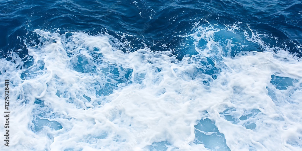 Ocean waves with white foam. Abstract water texture background. Ocean waves with white foam. Abstract water texture background.