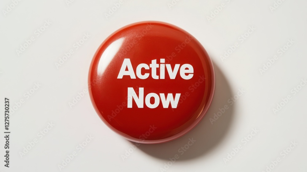 A large red button with the text A large red button with the text