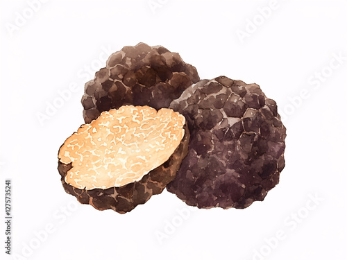 トリュフの水彩画