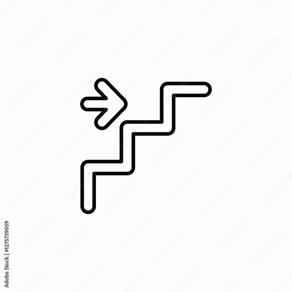 stairs emergency exit icon vector sign stairs emergency exit icon vector sign