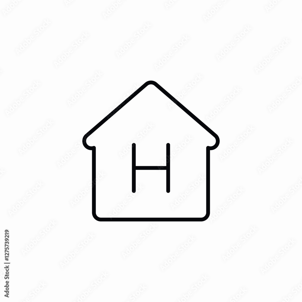 Obraz premium home icon vector sign