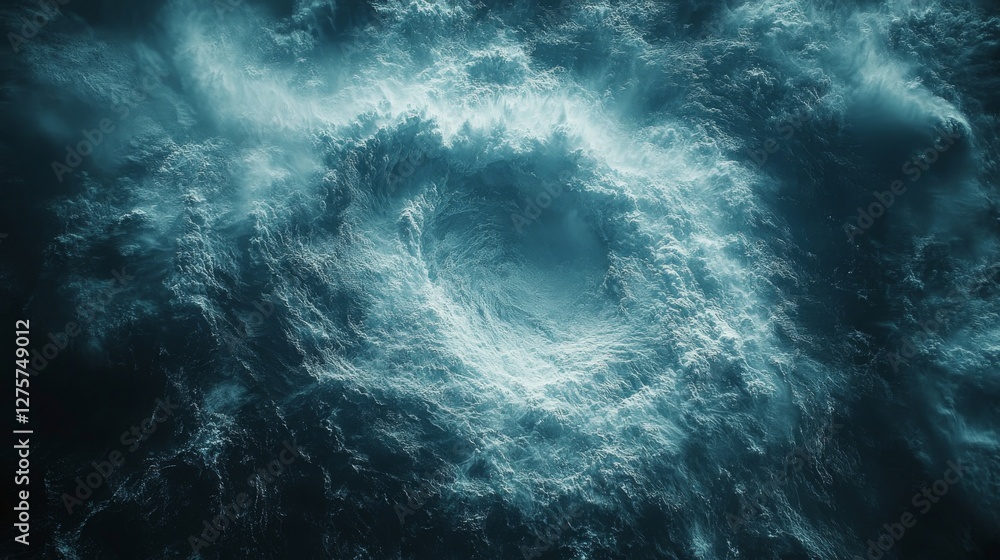 Cyclone and Hurricane Formations Seen from Space with Swirling Clouds Cyclone and Hurricane Formations Seen from Space with Swirling Clouds