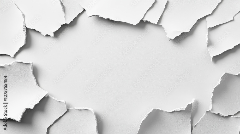 Abstract White Peeling Paint Wall Texture Background with Grunge and Rough Surface Abstract White Peeling Paint Wall Texture Background with Grunge and Rough Surface