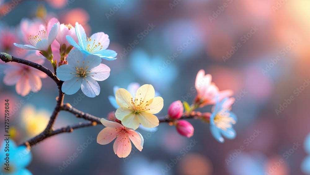 Spring Mood: Cherry Blossom Rainbow Colors Spring Mood: Cherry Blossom Rainbow Colors