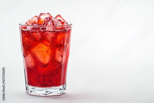 Wallpaper Mural Rich and refreshing pomegranate juice served with ice in a clear glass on a white background Torontodigital.ca