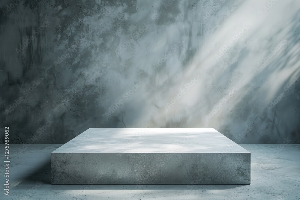 Modern Concrete Display Platform in Studio