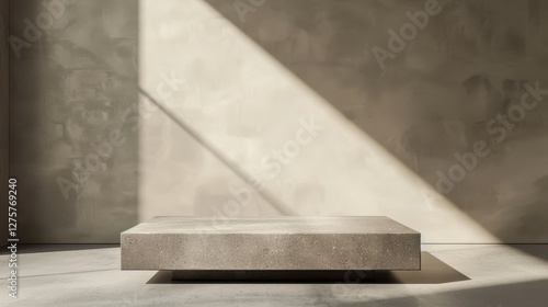 Obraz na płótnie Modern Concrete Display Platform in Minimalist Interior w salonie