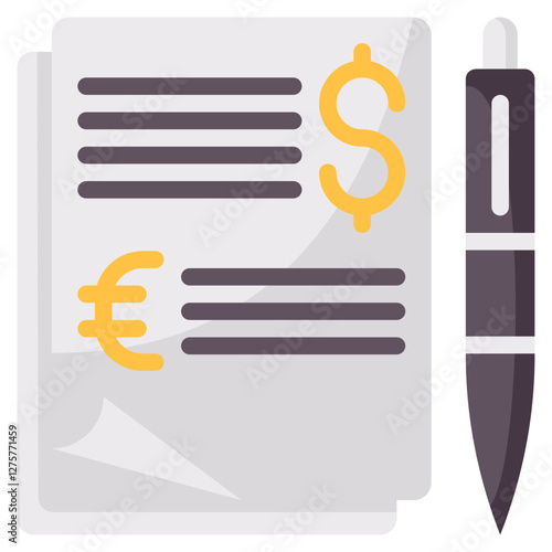 budgeting vector flat icon