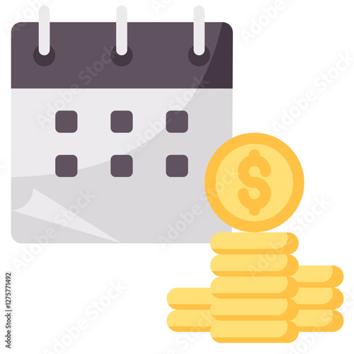 financial plan vector flat icon
