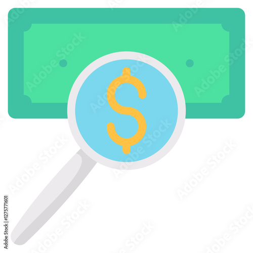 search funds vector flat icon
