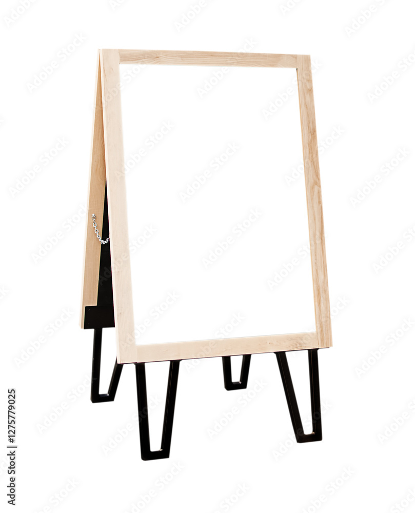 Empty chalk board street stand mockup, isolated Empty chalk board street stand mockup, isolated