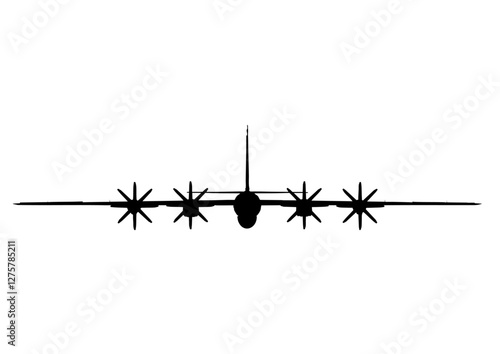 ソビエト ロシア 爆撃機 Tu-95 正面図