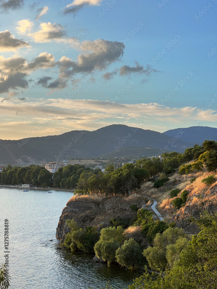 Obraz premium View on Old City park in Ohrid, Northern Macedonia