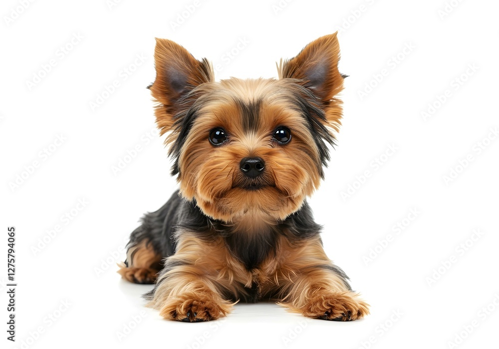 Small Yorkshrie Terrier dog, on white background Small Yorkshrie Terrier dog, on white background