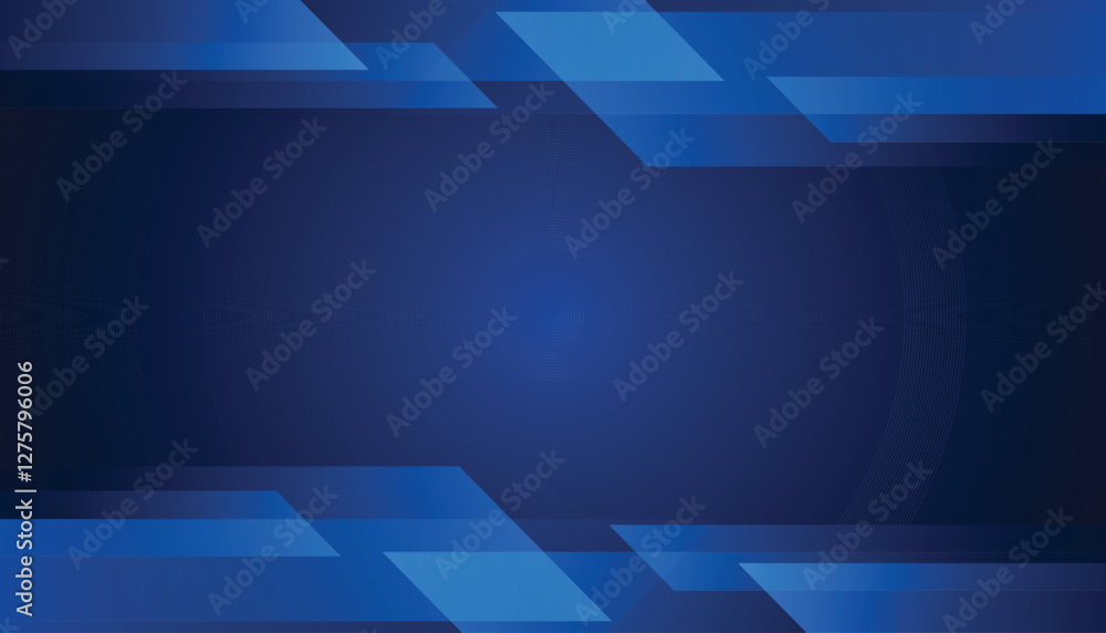 Fototapeta premium Modern futuristic digital blue gradient light frame horizontal banner design background