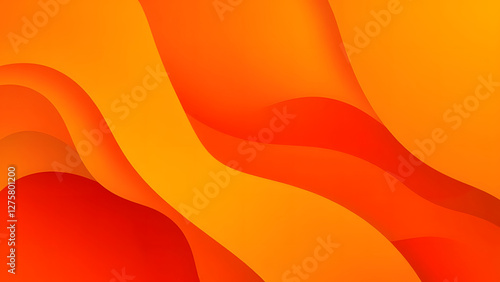 Abstract orange wave vector illustration with light and yellow hues photo