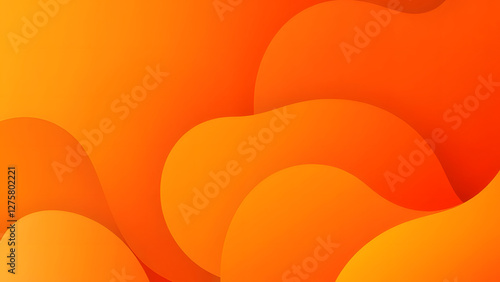 Abstract orange wave vector illustration with light and yellow hues photo